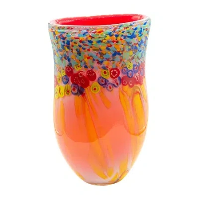 Dale Tiffany Salt Creek Art Glass Vase In Multi