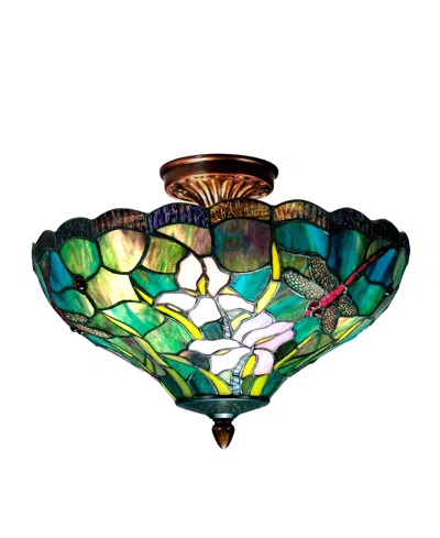 Dale Tiffany Savannah Flush Mount In Multi
