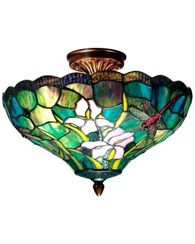 Dale Tiffany Savannah Flush Mount In Multi