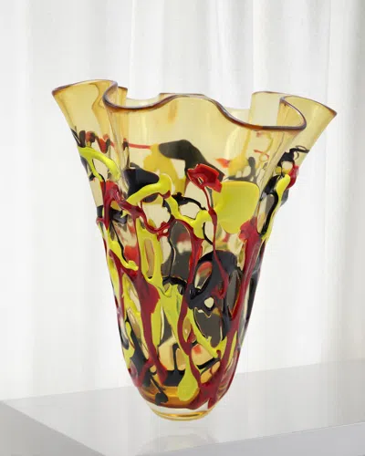 Dale Tiffany Senisa Art Glass Vase In Multi