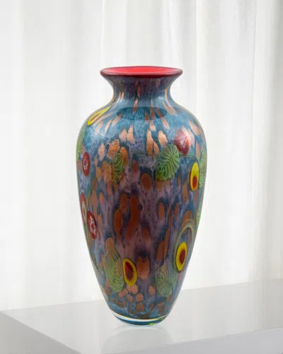 Dale Tiffany Tesoro Art Glass Vase In Multi