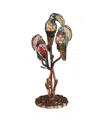 Dale Tiffany Three Parrots Table Lamp In Multi