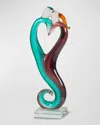 Dale Tiffany Unity Heart Art Glass Sculpture In Multi