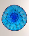 Dale Tiffany Wrightwood Art Glass Sculpture, 20" In Blue