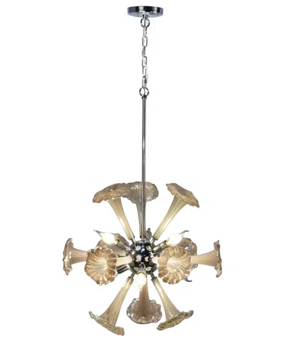 Dale Tiffany Yuri 22"w 6-light Art Glass Chandelier In White