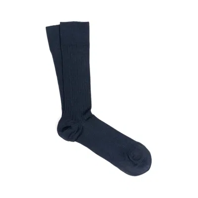 Dalgado Men's 3-pack Scottish Lisle Cotton Socks Blue Alfonso
