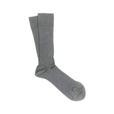 Dalgado Men's 3 Pack Scottish Lisle Cotton Socks Light Grey André In Gray
