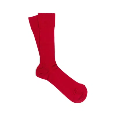 Dalgado Men's 3-pack Scottish Lisle Cotton Socks Red Goncalo
