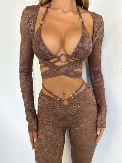 Outcast Bisou Top Mocha In Brown