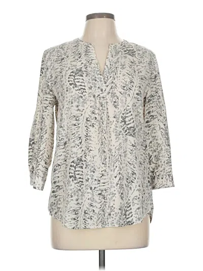 Pre-owned Dalia 3/4 Sleeve Blouse In Gray