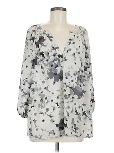Pre-owned Dalia 3/4 Sleeve Blouse In Gray