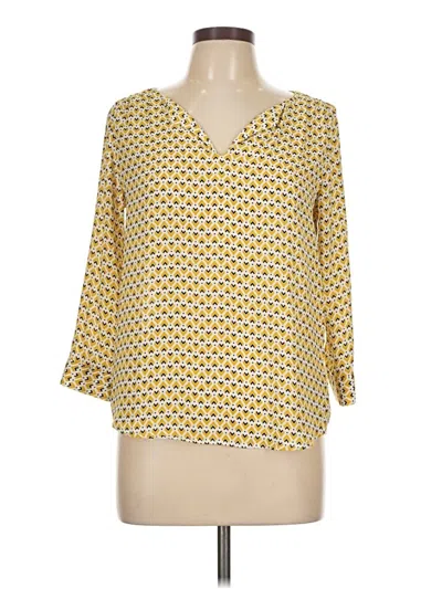 Pre-owned Dalia 3/4 Sleeve Blouse In Yellow