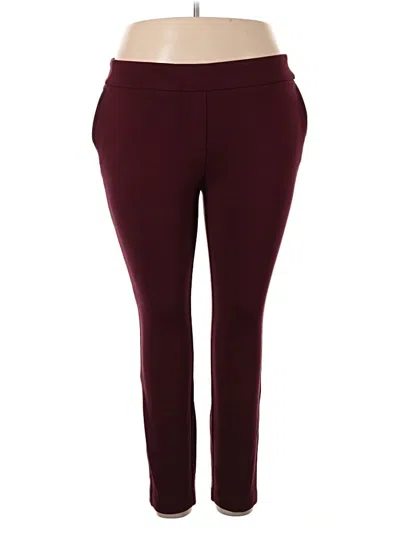 Pre-owned Dalia Active Pants In Burgundy