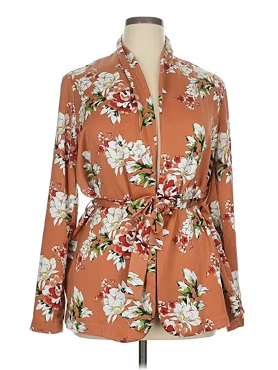 Pre-owned Dalia Cardigan Sweater In Orange