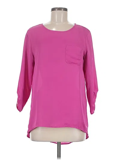 Pre-owned Dalia Collection 3/4 Sleeve Blouse In Pink