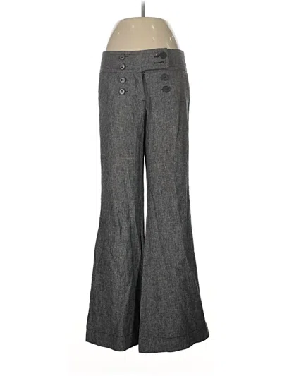 Pre-owned Dalia Collection Linen Pants In Gray