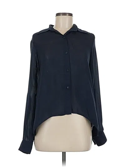 Pre-owned Dalia Collection Long Sleeve Blouse In Blue