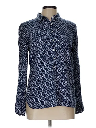 Pre-owned Dalia Collection Long Sleeve Blouse In Blue