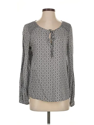 Pre-owned Dalia Collection Long Sleeve Blouse In Gray
