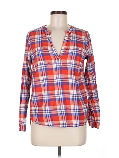 Pre-owned Dalia Collection Long Sleeve Blouse In Orange