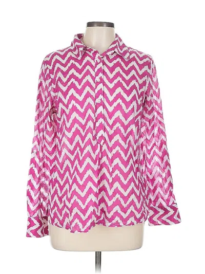 Pre-owned Dalia Collection Long Sleeve Blouse In Pink