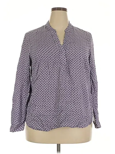 Pre-owned Dalia Collection Long Sleeve Polo Shirt In Purple