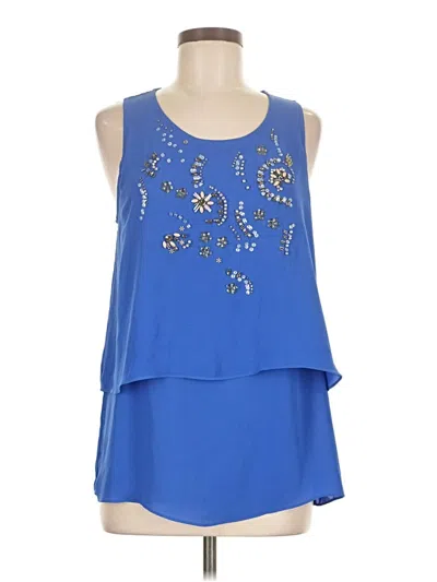 Pre-owned Dalia Collection Sleeveless Blouse In Blue
