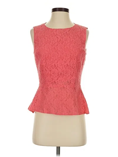 Pre-owned Dalia Collection Sleeveless Top Red Boatneck Tops