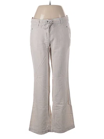 Pre-owned Dalia Linen Pants In Gray