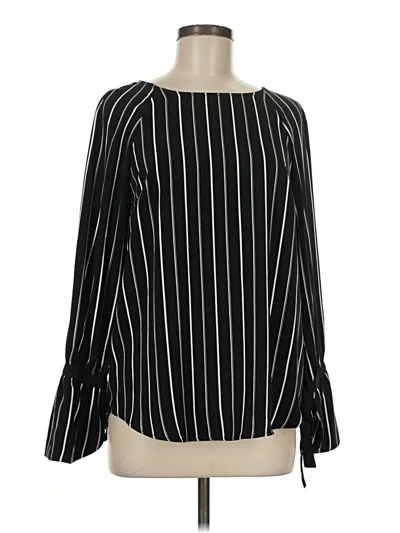 Pre-owned Dalia Long Sleeve Blouse In Black