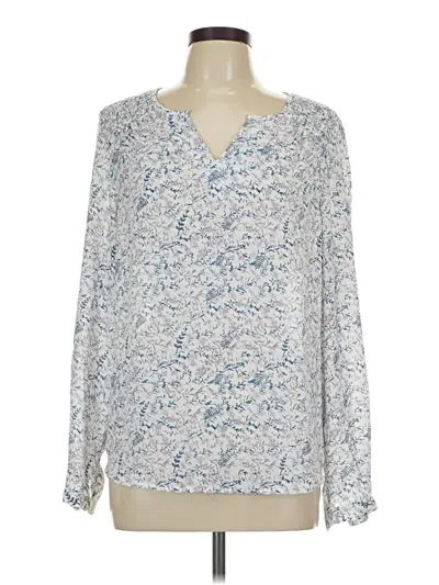 Pre-owned Dalia Long Sleeve Blouse In Blue