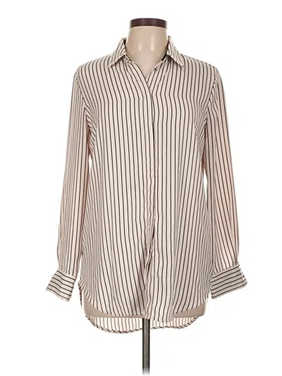Pre-owned Dalia Long Sleeve Blouse In Ivory