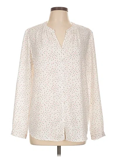 Pre-owned Dalia Long Sleeve Blouse In Ivory