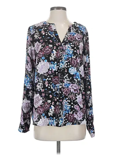 Pre-owned Dalia Long Sleeve Blouse In Purple