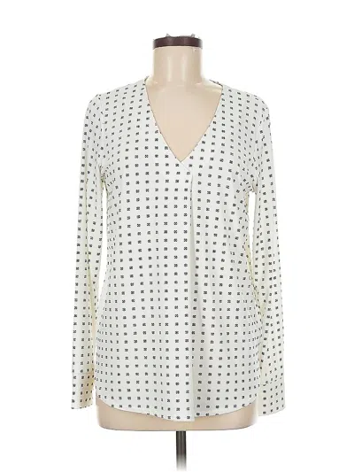 Pre-owned Dalia Long Sleeve Blouse In White