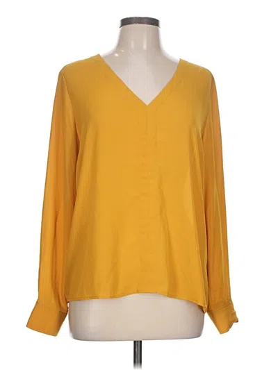 Pre-owned Dalia Long Sleeve Blouse In Yellow
