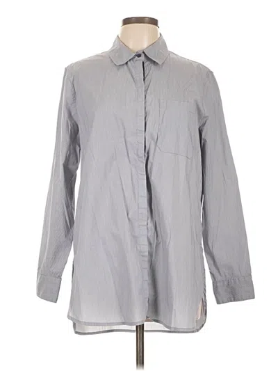 Pre-owned Dalia Long Sleeve Button Down Shirt In Gray