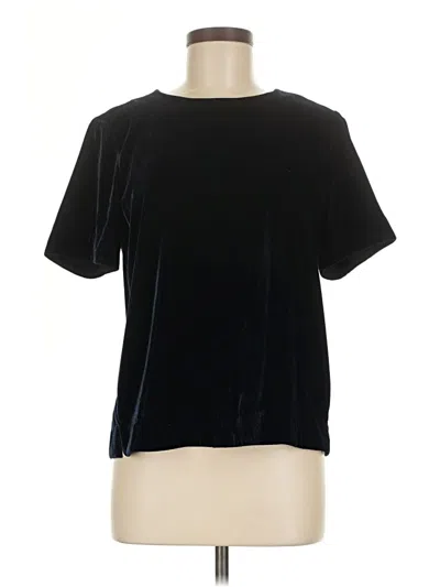 Pre-owned Dalia Short Sleeve Top Black Crew Neck Tops