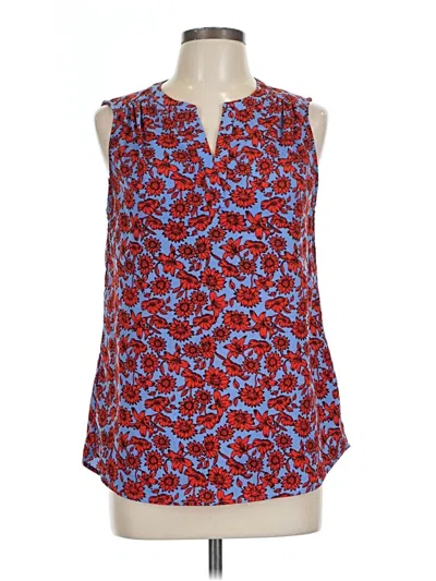 Pre-owned Dalia Sleeveless Blouse In Blue