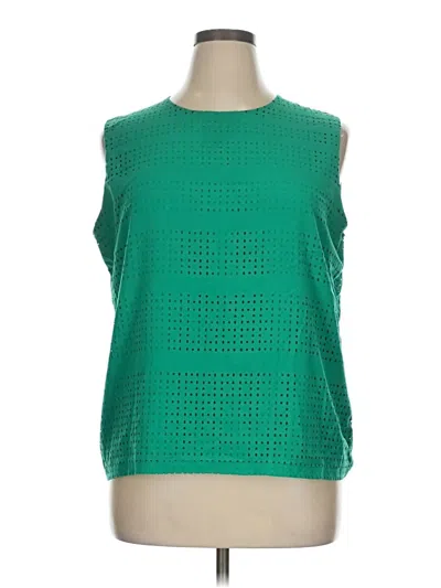 Pre-owned Dalia Sleeveless Blouse In Green