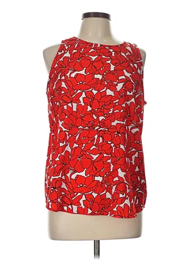 Pre-owned Dalia Sleeveless Blouse In Red