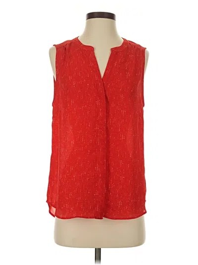 Pre-owned Dalia Sleeveless Blouse In Red
