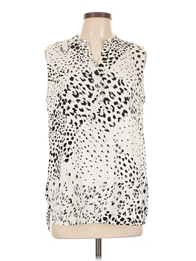 Pre-owned Dalia Sleeveless Blouse In White