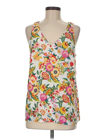 Pre-owned Dalia Sleeveless Blouse In White