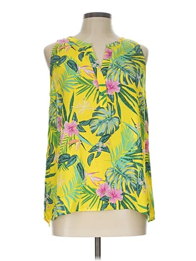 Pre-owned Dalia Sleeveless Blouse In Yellow