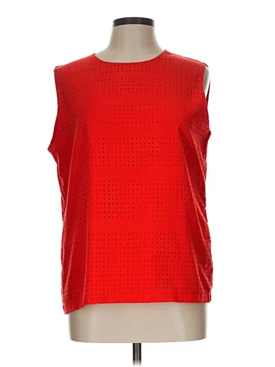Pre-owned Dalia Sleeveless Top Red Boatneck Tops