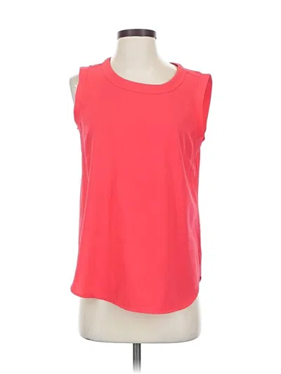 Pre-owned Dalia Sleeveless Top Red Scoop Neck Tops