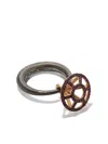 Dalila Barkache 18kt Yellow Gold Ruby Cage Ring In Black