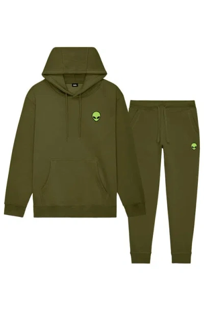 Dalix Alien All Day Sweatsuit In Green