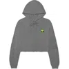 Dalix Alien Cropped Fleece Hoodie In Deep Heather